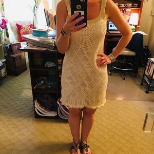 Venus crochet cream dress